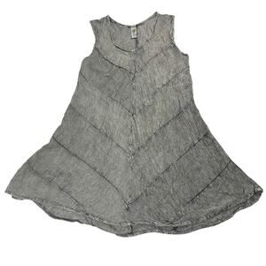 India Boutique Sleeveless Rayon Midi Dress Free Size Fade Gray Boho Indie Hippie